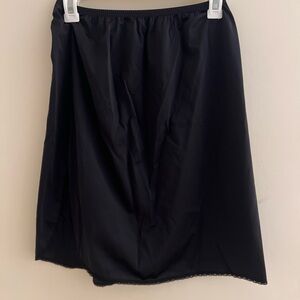 Elegant Black Women's Satin Midi Skirt